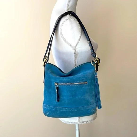 Coach Suede Tassel Duffle Bag - Picture 1 of 16